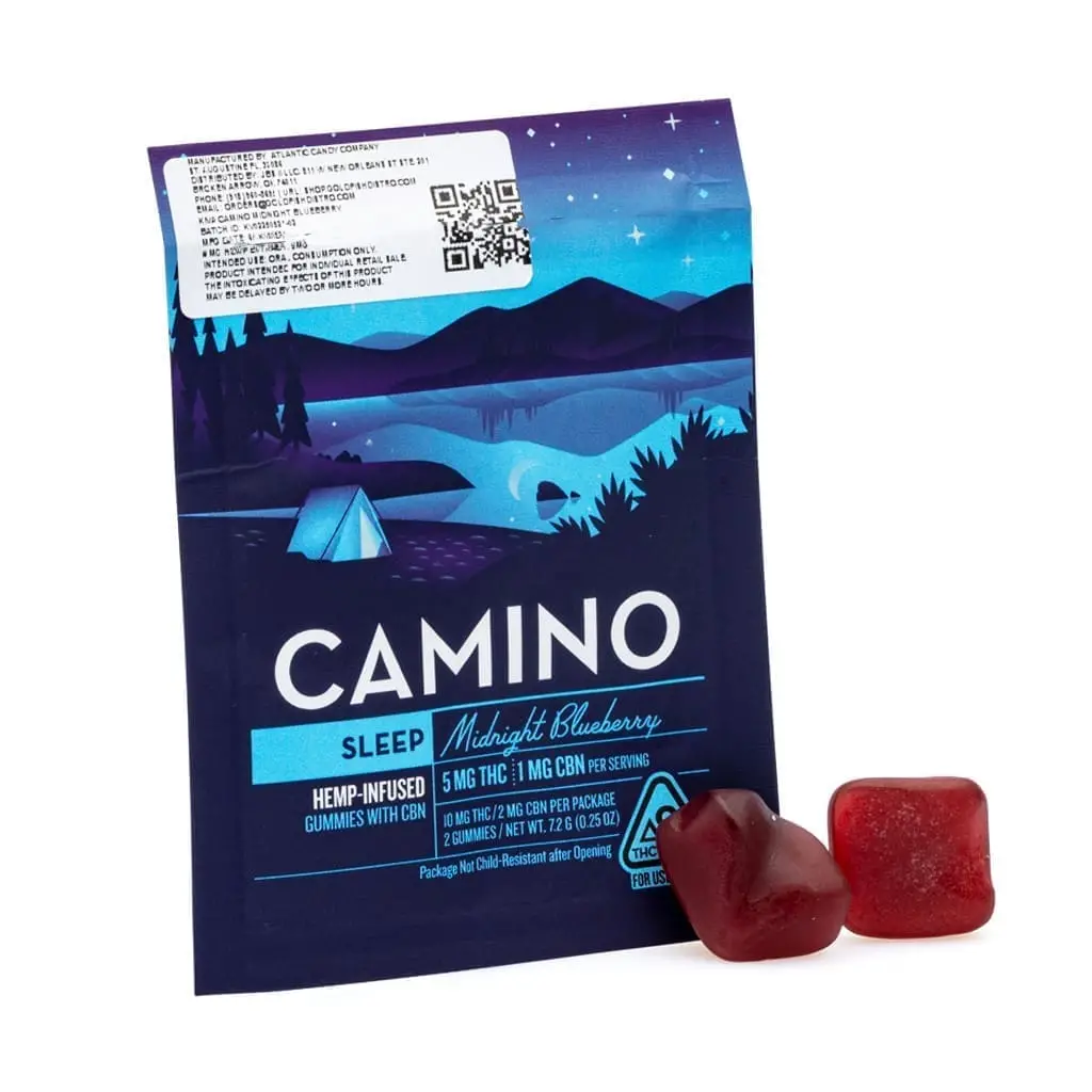 Camino Delta 9 THC and CBN Sleep Gummies 2 ct – Midnight Blueberry