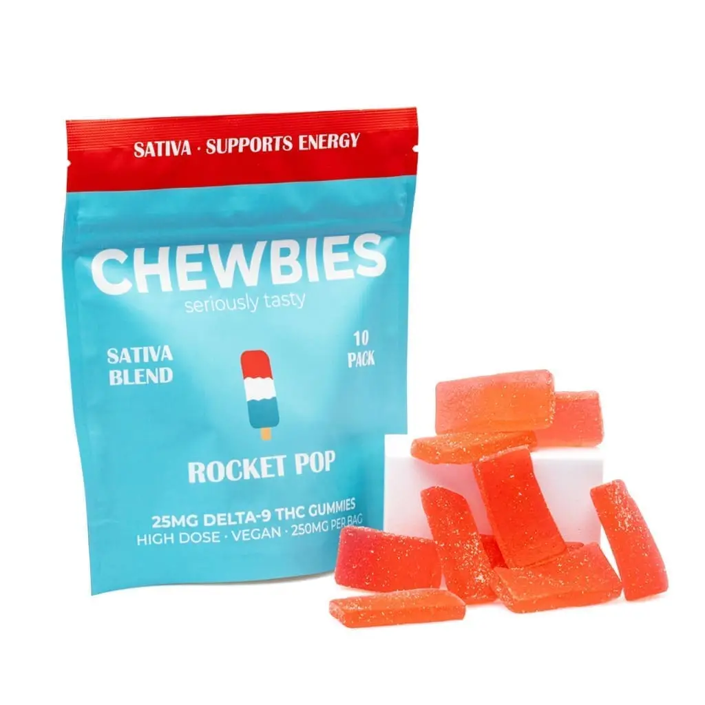 Chewbies Delta 9 THC Gummies – Rocket Pop Sativa