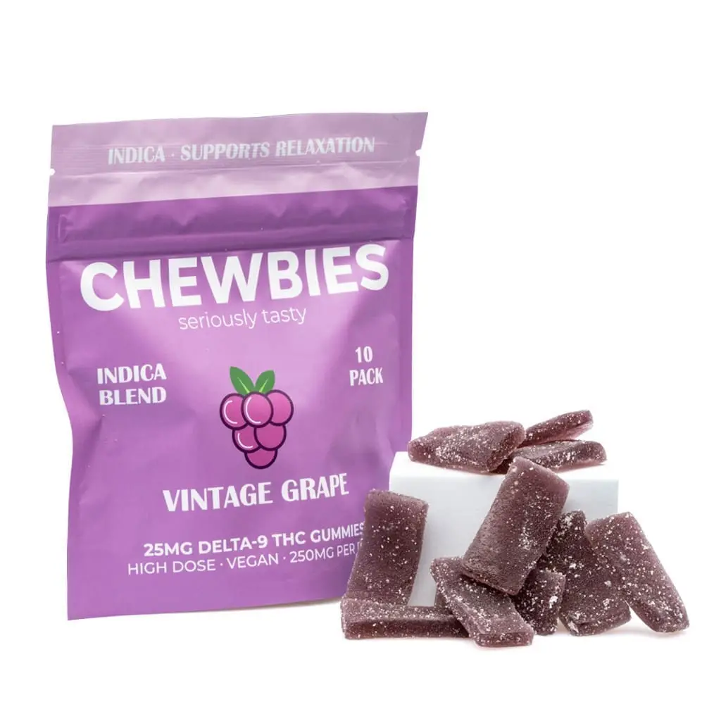 Chewbies Delta 9 THC Gummies – Vintage Grape Indica