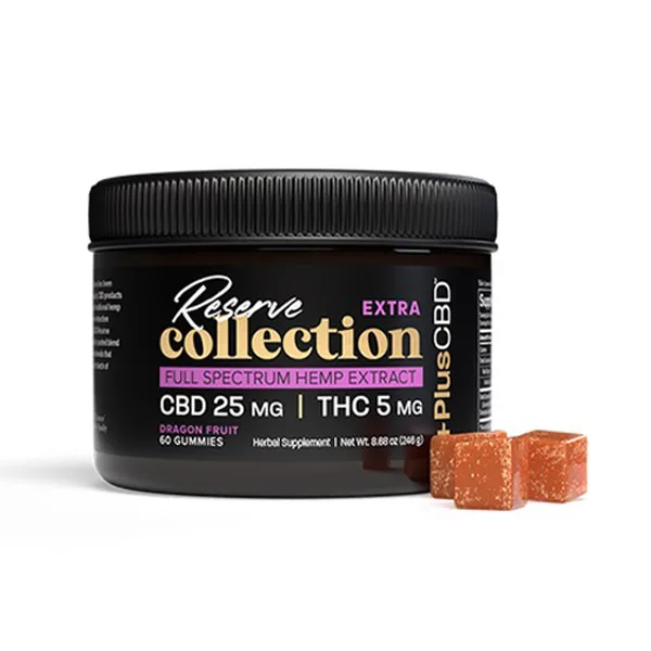 Reserve EXTRA CBD Gummies – 25mg CBD, 5mg THC 60ct