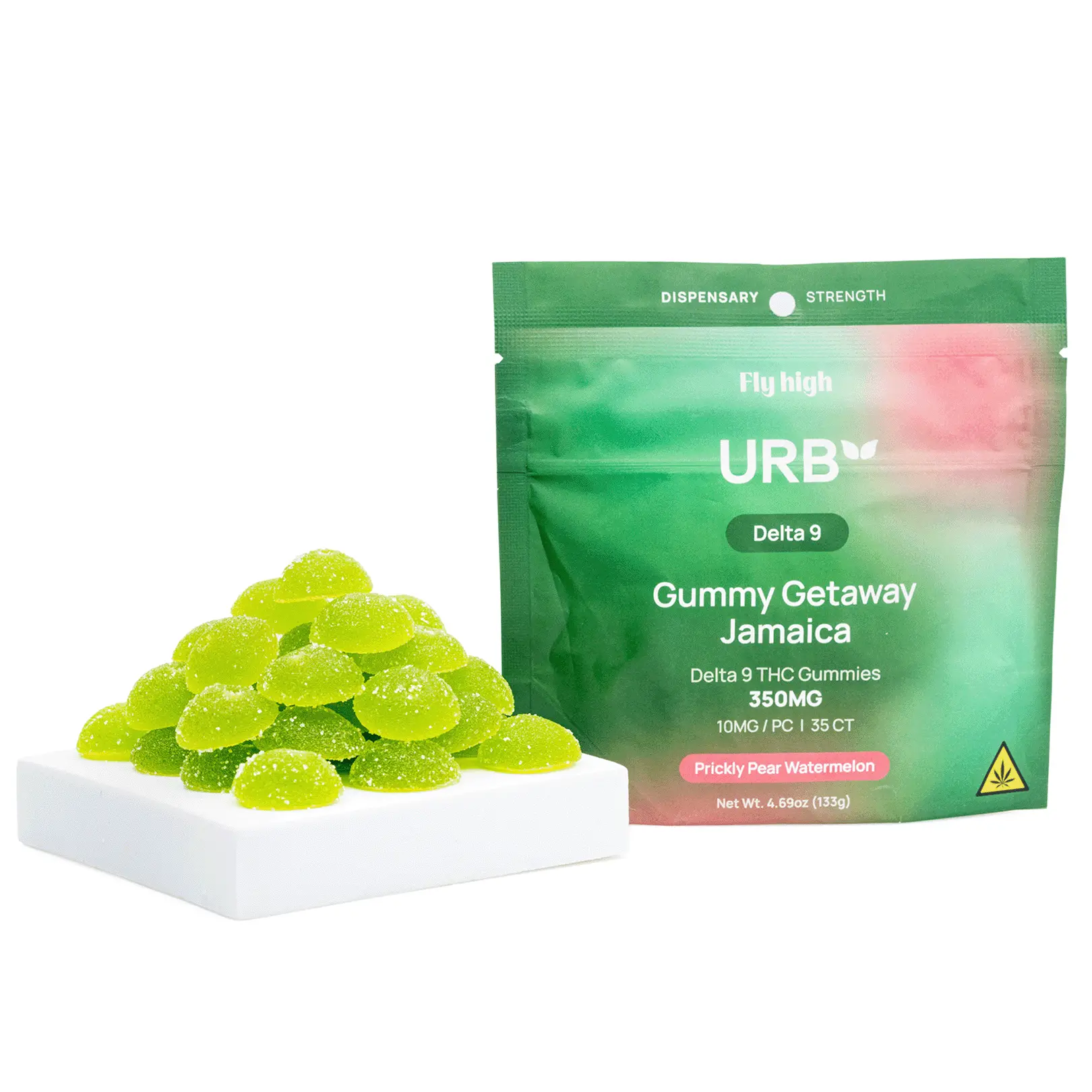 Urb Delta 9 THC Gummies – Prickly Pear Watermelon (350 mg Total Delta 9 THC)