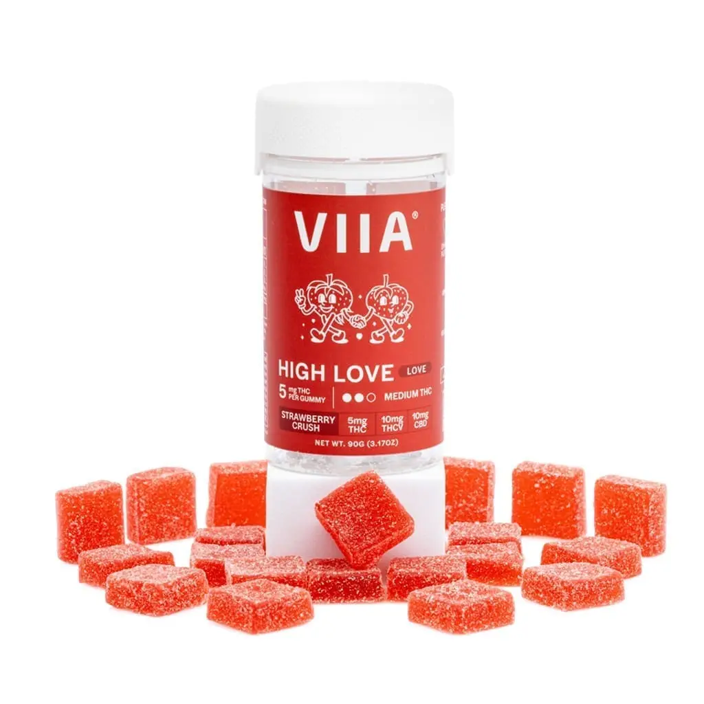 Viia Delta 9 / CBD / THCv High Love Libido Gummies – 5 mg THC